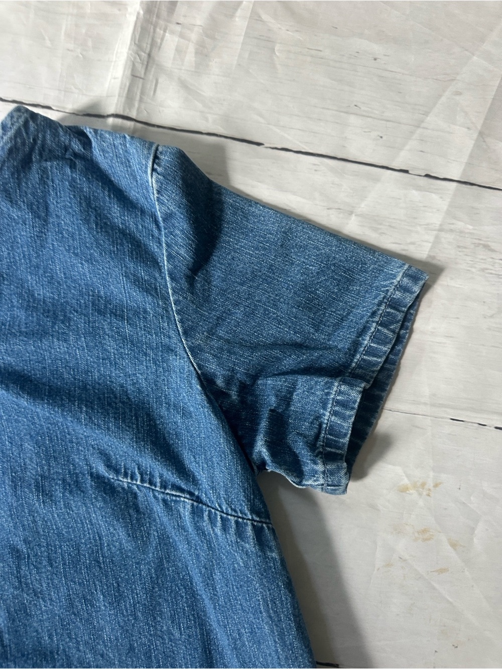 J. Crew Blue Denim Short Sleeve Shift Dress size 6 - Picture 7 of 13